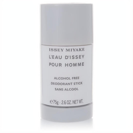 Sleek Issey Miyake L'Eau D'Issey Pour Homme 2.6 oz alcohol-free deodorant stick. Modern light gray design for lasting freshness.