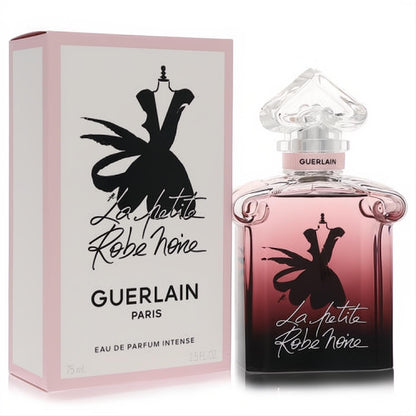 Guerlain La Petite Robe Noire Intense 2.5 oz women's EDP spray. Chic pink-to-black bottle with iconic dress silhouette and matching box.