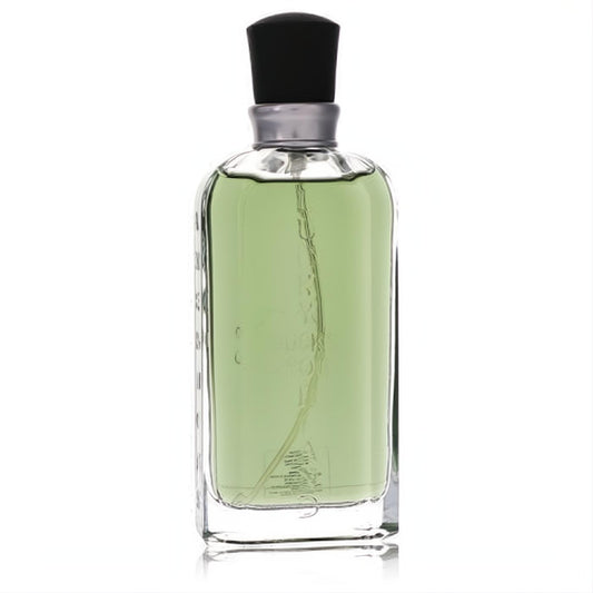Experience Lucky You by Liz Claiborne men's cologne. 3.4 oz clear glass bottle, vibrant green liquid, sleek black cap.