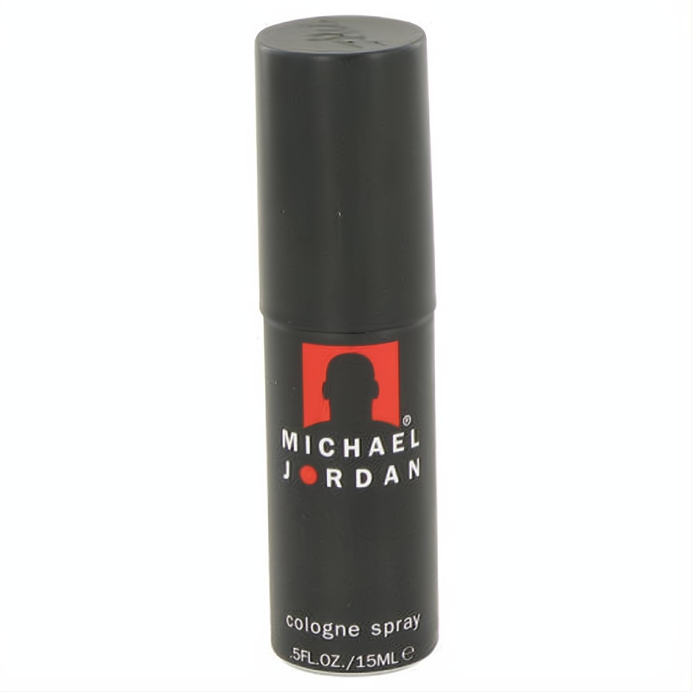 Michael Jordan men's cologne spray, sleek black .5 oz (15ml) bottle with iconic red logo. Refreshing scent for daytime.