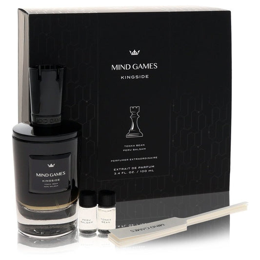 Mind Games Kingside by Mind Games - Gift Set -- 3.4 oz Extrait De Parfum Spray + Two 0.10 Mini EDP Travel Size + Testing Papers