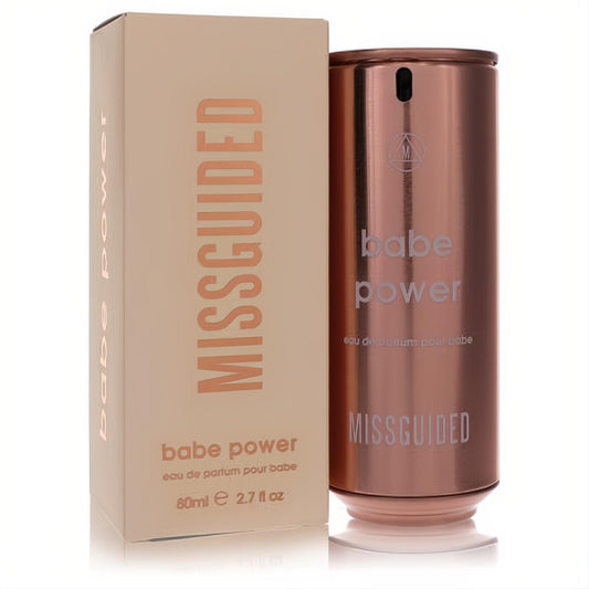 Missguided Babe Power 2.7 oz Eau De Parfum. Stunning rose gold cylindrical spray bottle with a chic nude box.