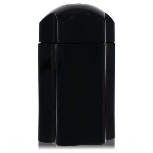 Montblanc Emblem 3.4 oz men's fragrance in a sleek, glossy black octagonal bottle with a modern, rounded top.