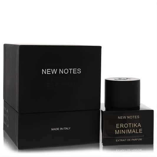 New Notes Erotika Minimale 1.7 oz unisex extrait de parfum. Elegant black bottle and box, Made in Italy.