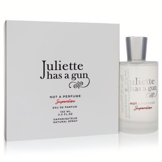 Juliette Has A Gun Not A Perfume Superdose 3.3 oz unisex EDP. Sleek frosted glass bottle, white box.