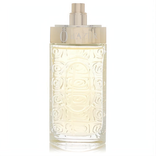 O d'Azur by Lancome women's 2.5 oz EDT spray with luxurious gold cap and patterned clear glass bottle.