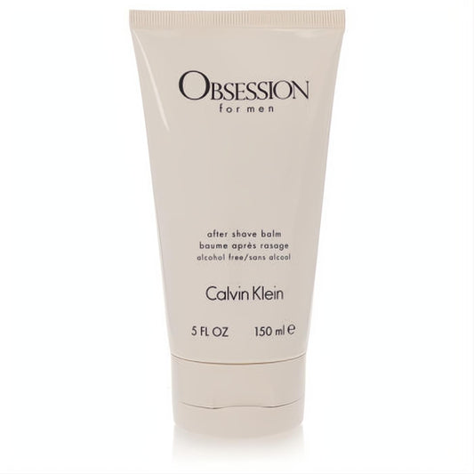 Calvin Klein Obsession for Men After Shave Balm, 5 oz, in a sleek cream-colored alcohol-free tube.