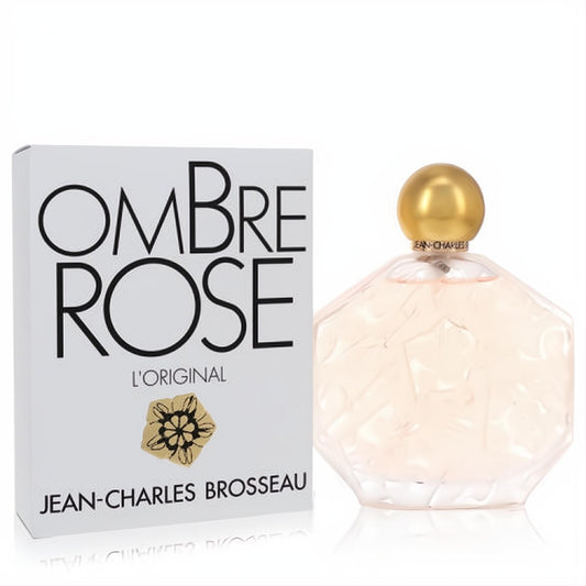 Discover Ombre Rose 3.4 oz EDT. Features a stunning faceted glass bottle with a radiant gold cap and elegant white packaging.