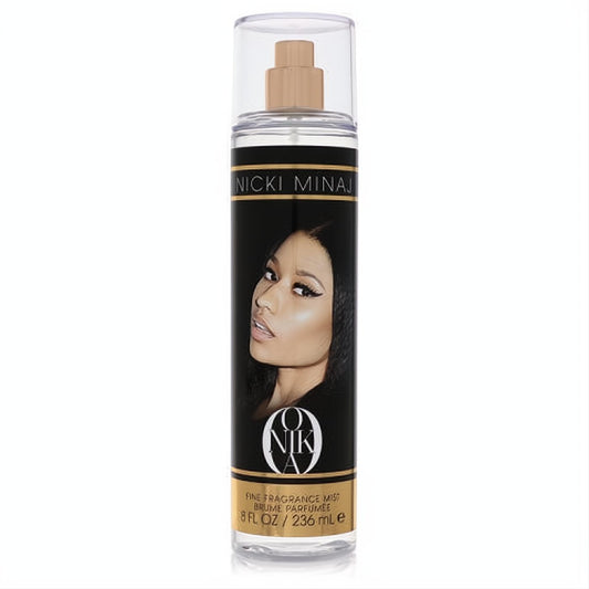 Unleash your inner star with Onika by Nicki Minaj 8 oz body mist. Clear bottle, striking black & gold label featuring Nicki's iconic profile.