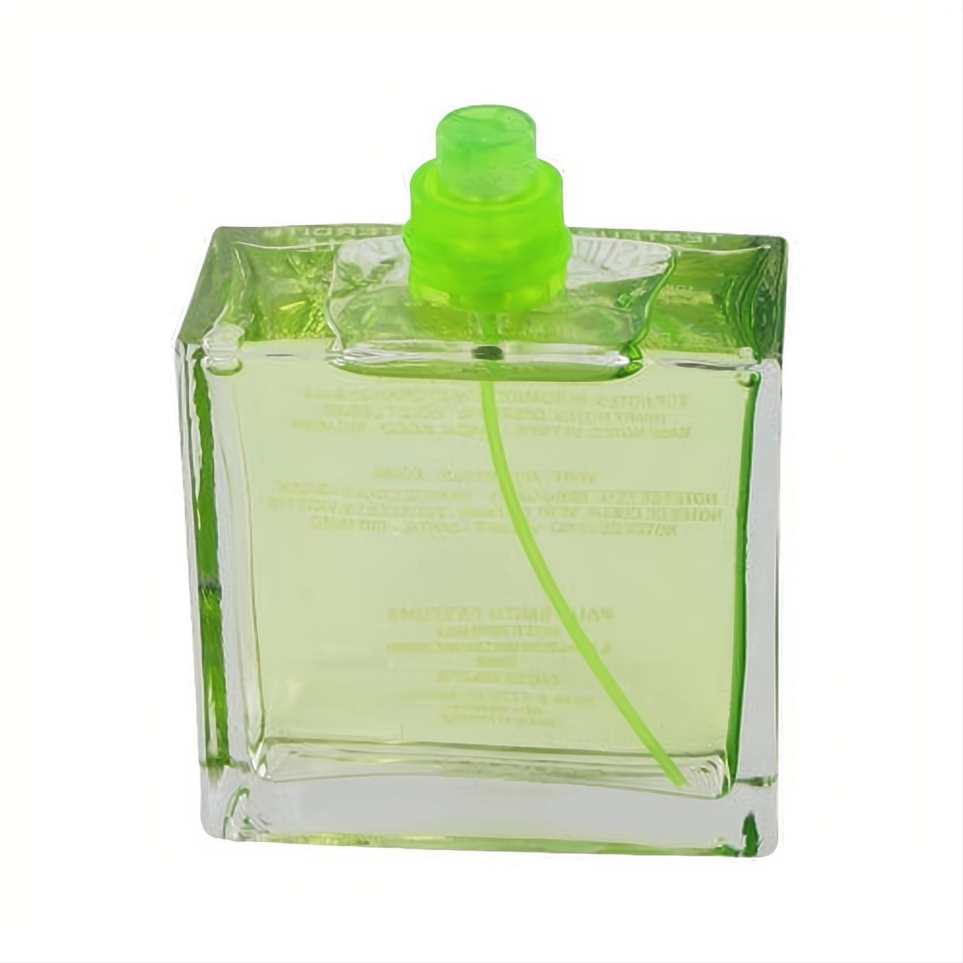 Paul Smith EDT Tester 3.4 oz: sleek clear glass bottle with refreshing light green fragrance and a striking neon green spray.