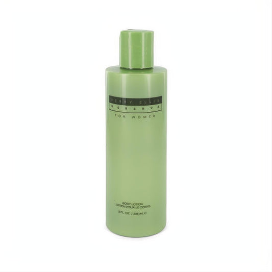 Perry Ellis Reserve for Women 8 oz body lotion. Luxurious sage green bottle, perfect for a harmonious fragrance experience.