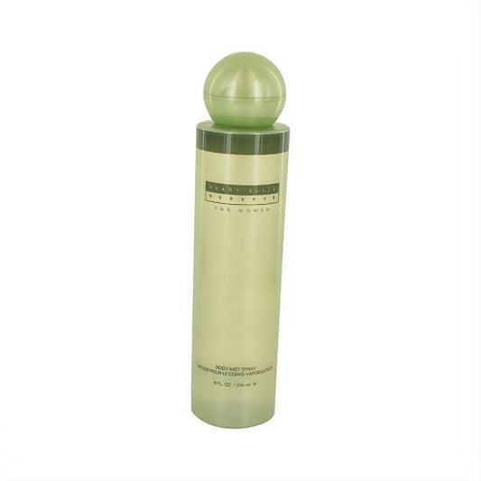 Experience Perry Ellis Reserve 8 oz body mist. Sleek, translucent light green bottle with a chic spherical cap for women.