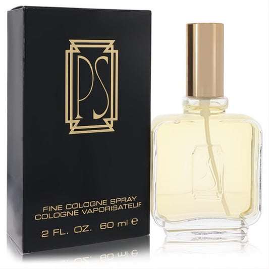 Refined Paul Sebastian 2 oz men's fragrance. Clear glass bottle, gold cap, and elegant black box with a striking gold PS logo.