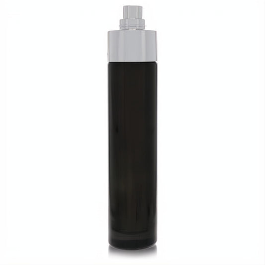 Bold Perry Black by Perry Ellis men's EDT spray, 3.4 oz tester, in a sleek black glass bottle with a shiny silver cap.