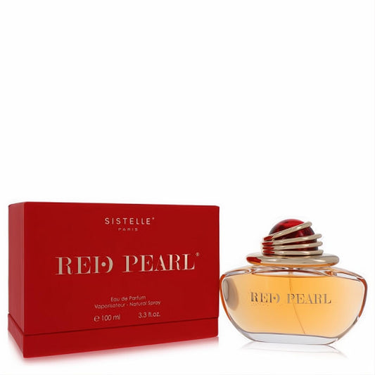 Experience Red Pearl Paris Bleu 3.3 oz Eau De Parfum. Features a captivating red and gold spiral cap, with its elegant red box.