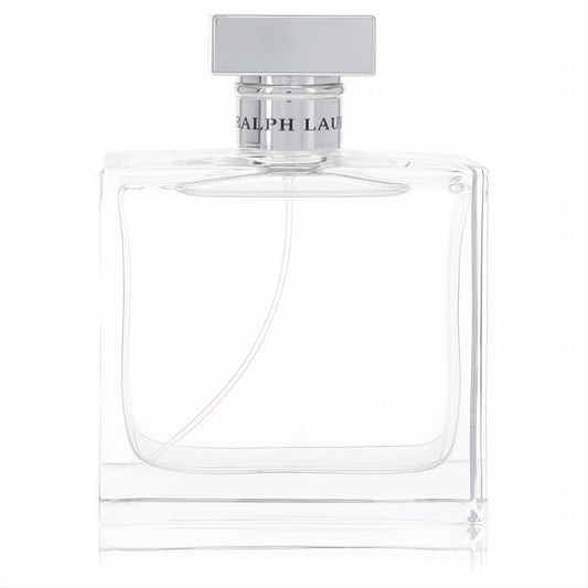 Ralph Lauren Romance 3.4 oz Eau De Parfum tester. Elegant clear glass bottle with a sleek silver cap.