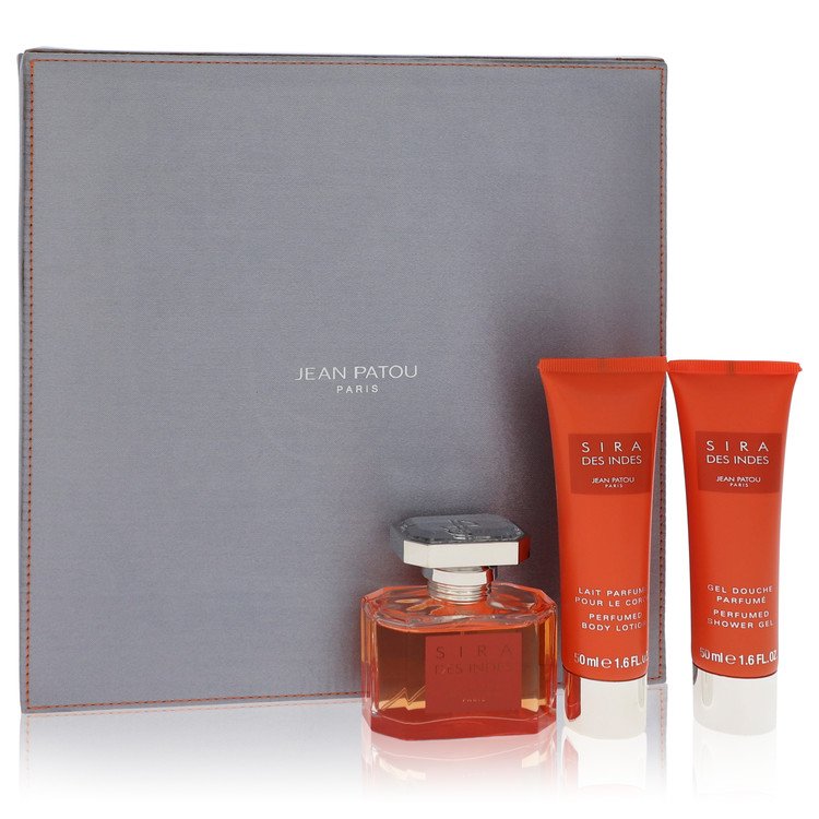 Sira Des Indes by Jean Patou - Gift Set -- 1.6 oz Eau De Parfum Spray + 1.6 oz Body Lotion + 1.6 oz Shower Gel
