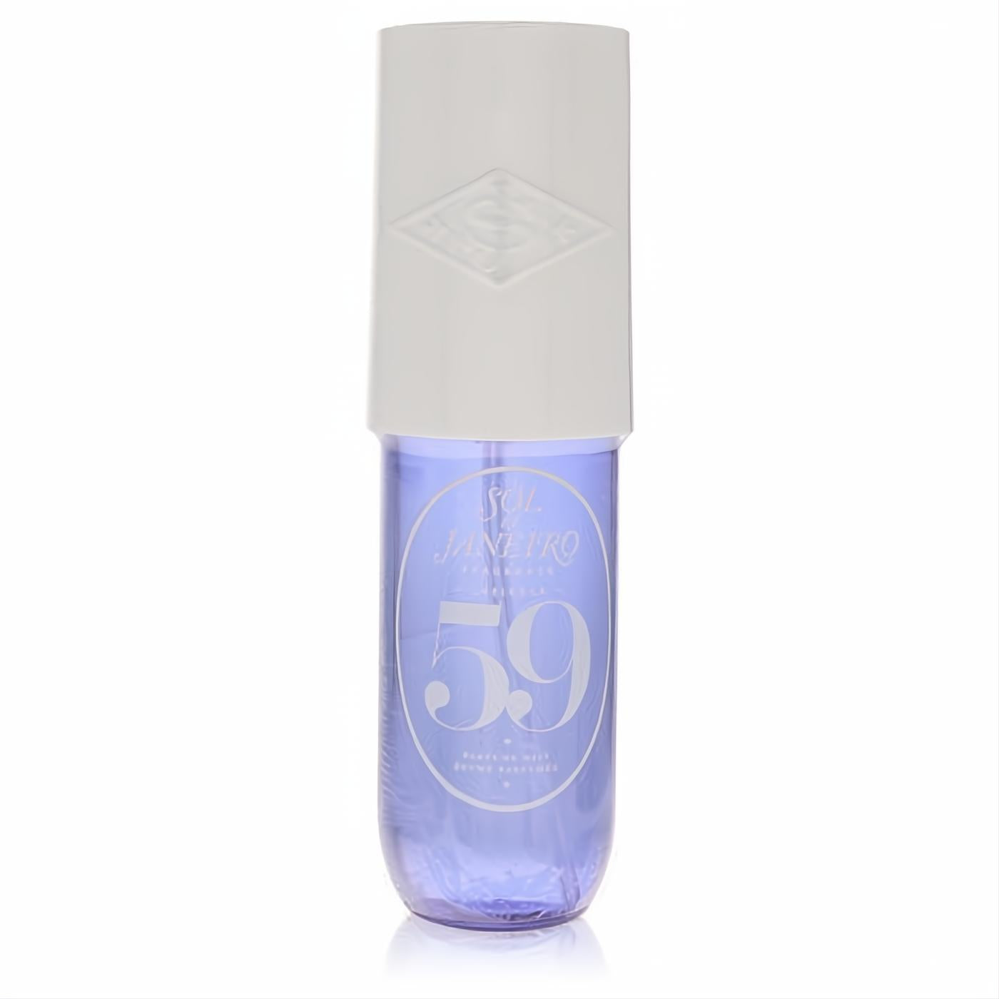 Captivating Sol De Janeiro Brazilian Crush Cheirosa 59 perfume spray, 3 oz. Vibrant purple bottle with a sleek white cap.**