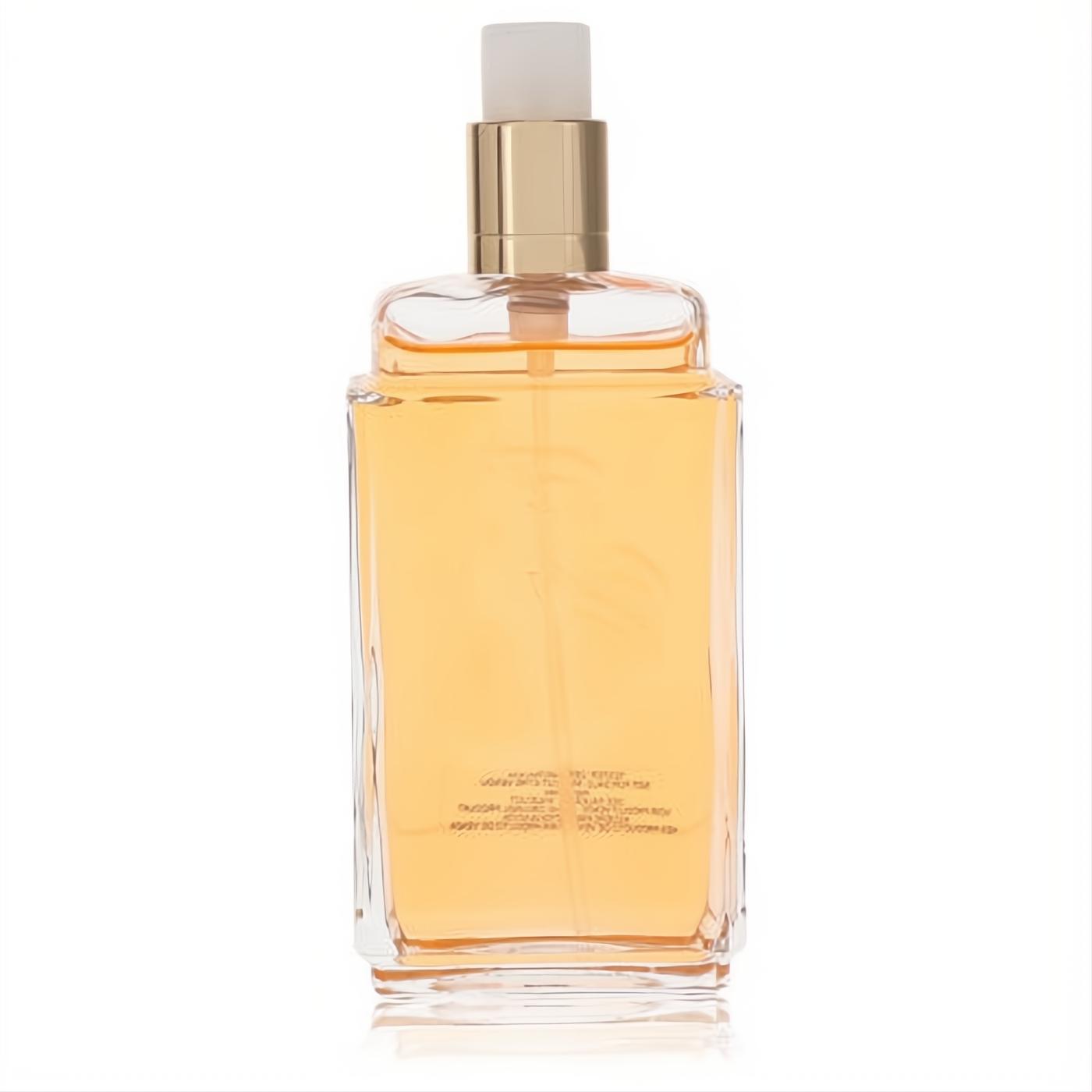 White Shoulders by Evyan 2.75 oz cologne tester. Elegant clear glass bottle with warm amber fragrance and a luxurious gold sprayer.