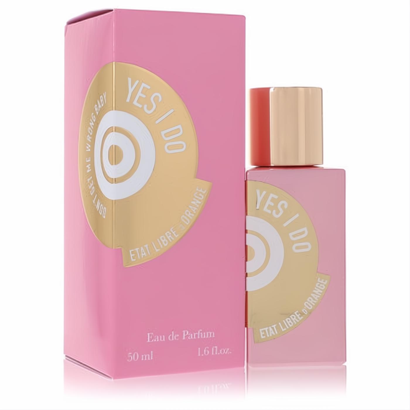 Vibrant pink Yes I Do Etat Libre D'Orange 1.6 oz Eau de Parfum bottle and box, featuring a chic gold target logo and cap.