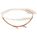 13 Wooden Roman Arc Hammock Stand with Modern Design and Detachable Canopy White for Outdoor Relaxation