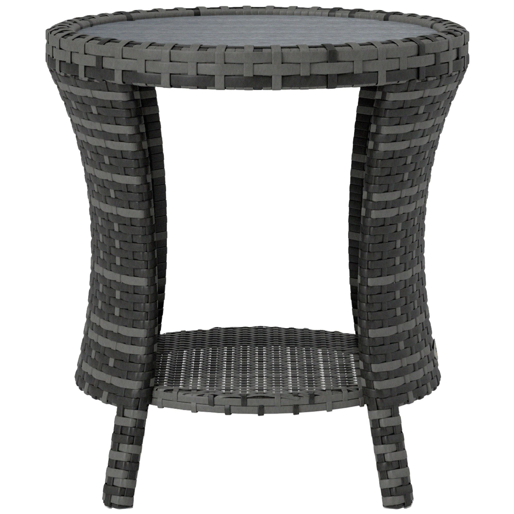 18.1in PE Rattan Outdoor Table