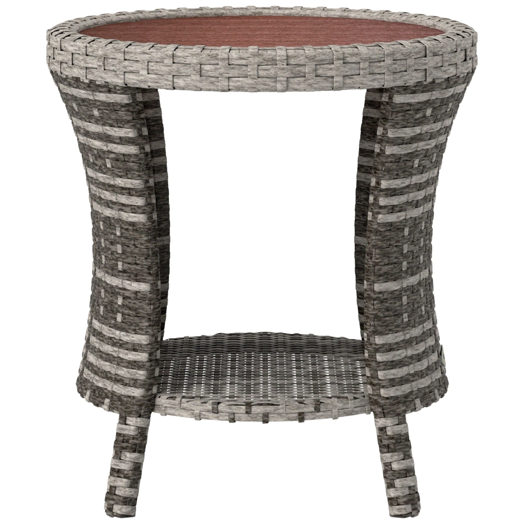 18" Wicker Patio Side Table