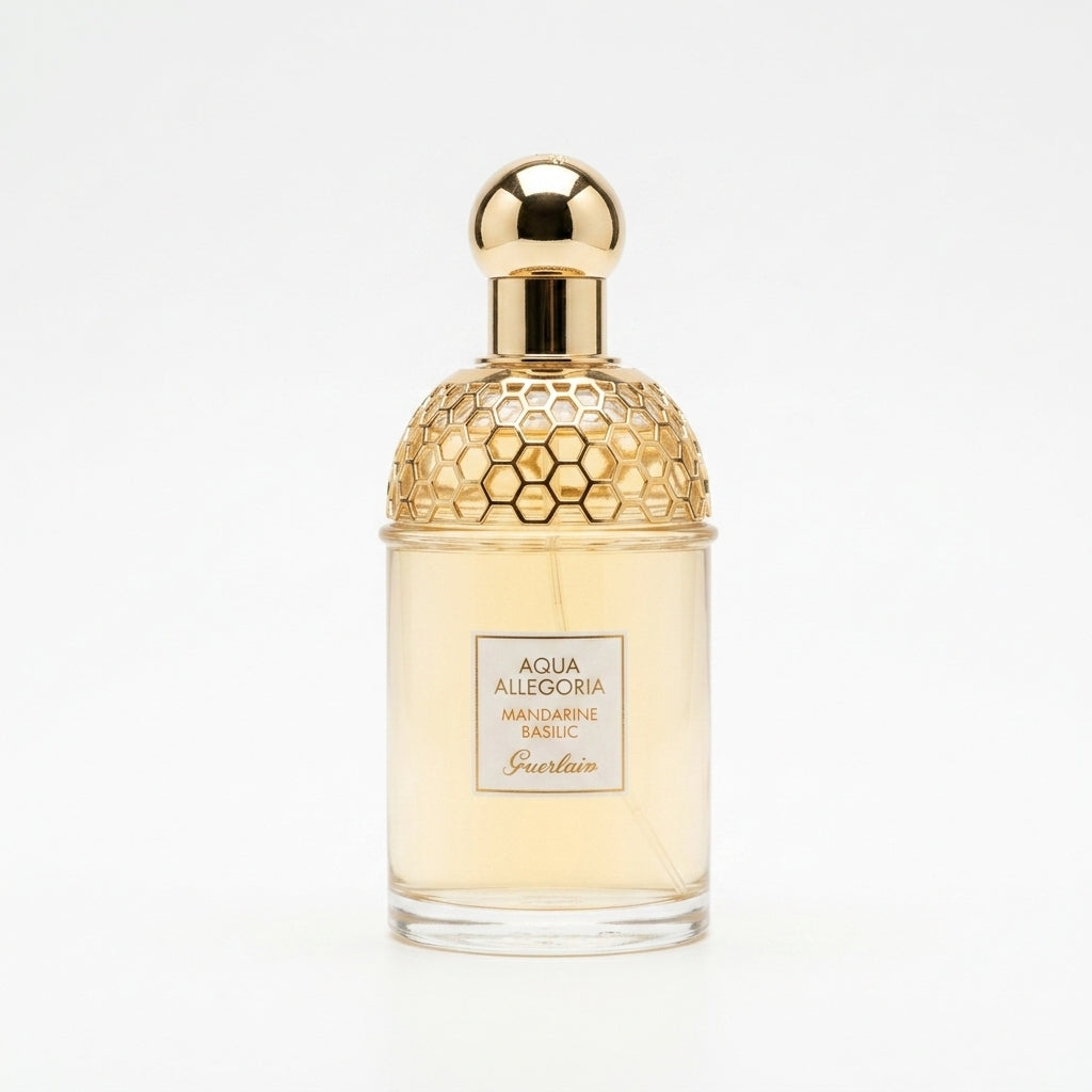 Perfume bottle — Flat Lay - Front | Generated by Modelize