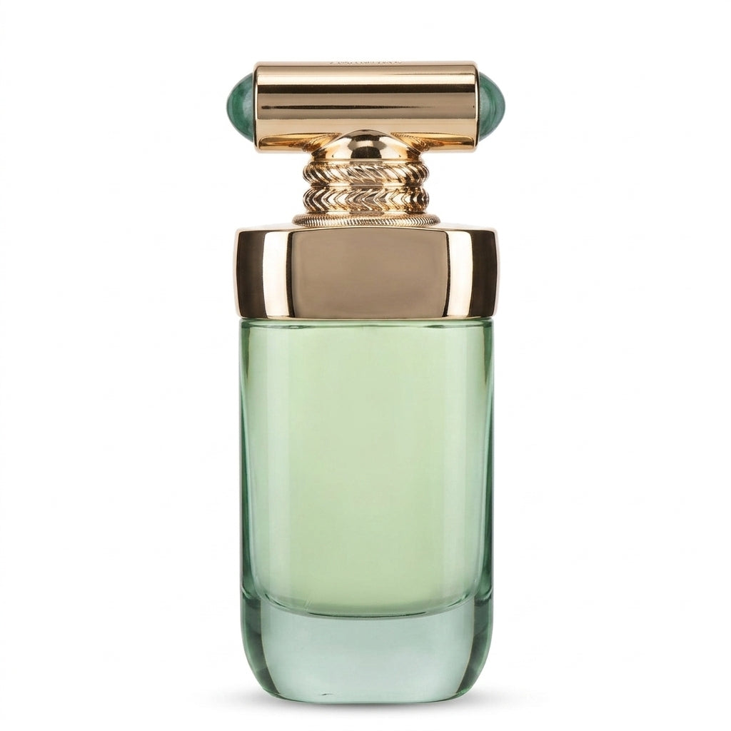 Perfume bottle and packaging — Studio - Back View | Generated by Modelize