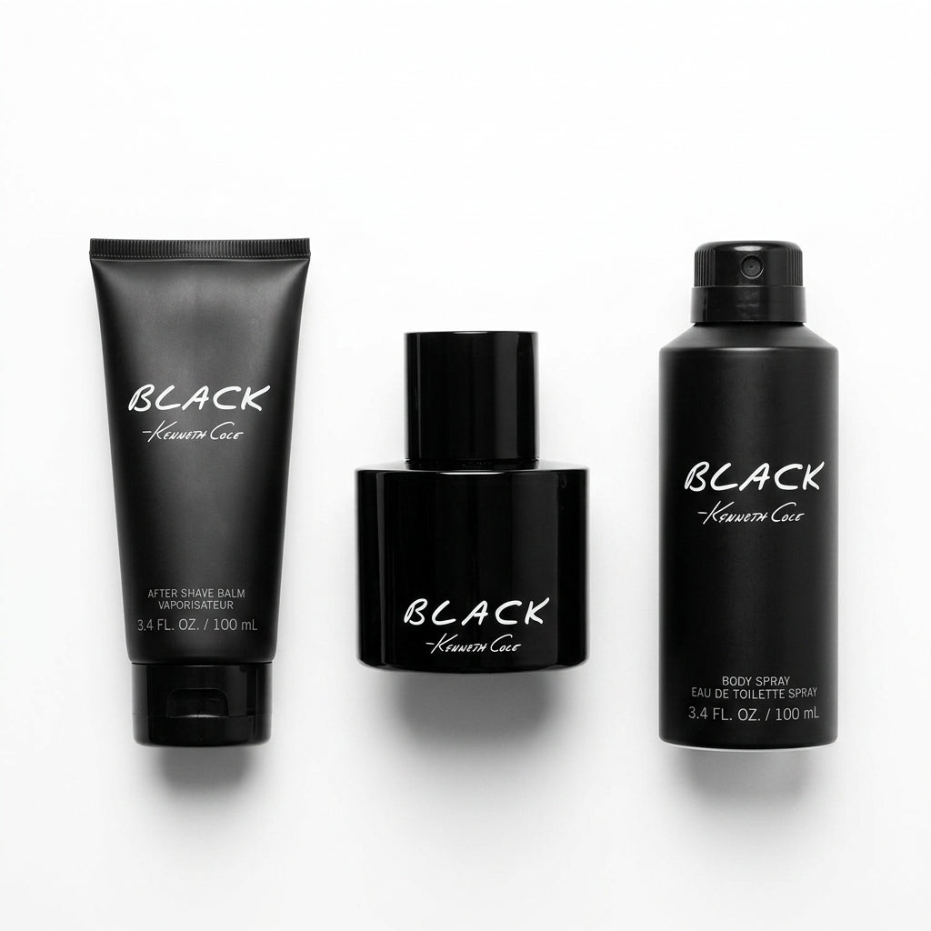 Men's Fragrance & Grooming Gift Set — Flat Lay - Front | Generated by Modelize