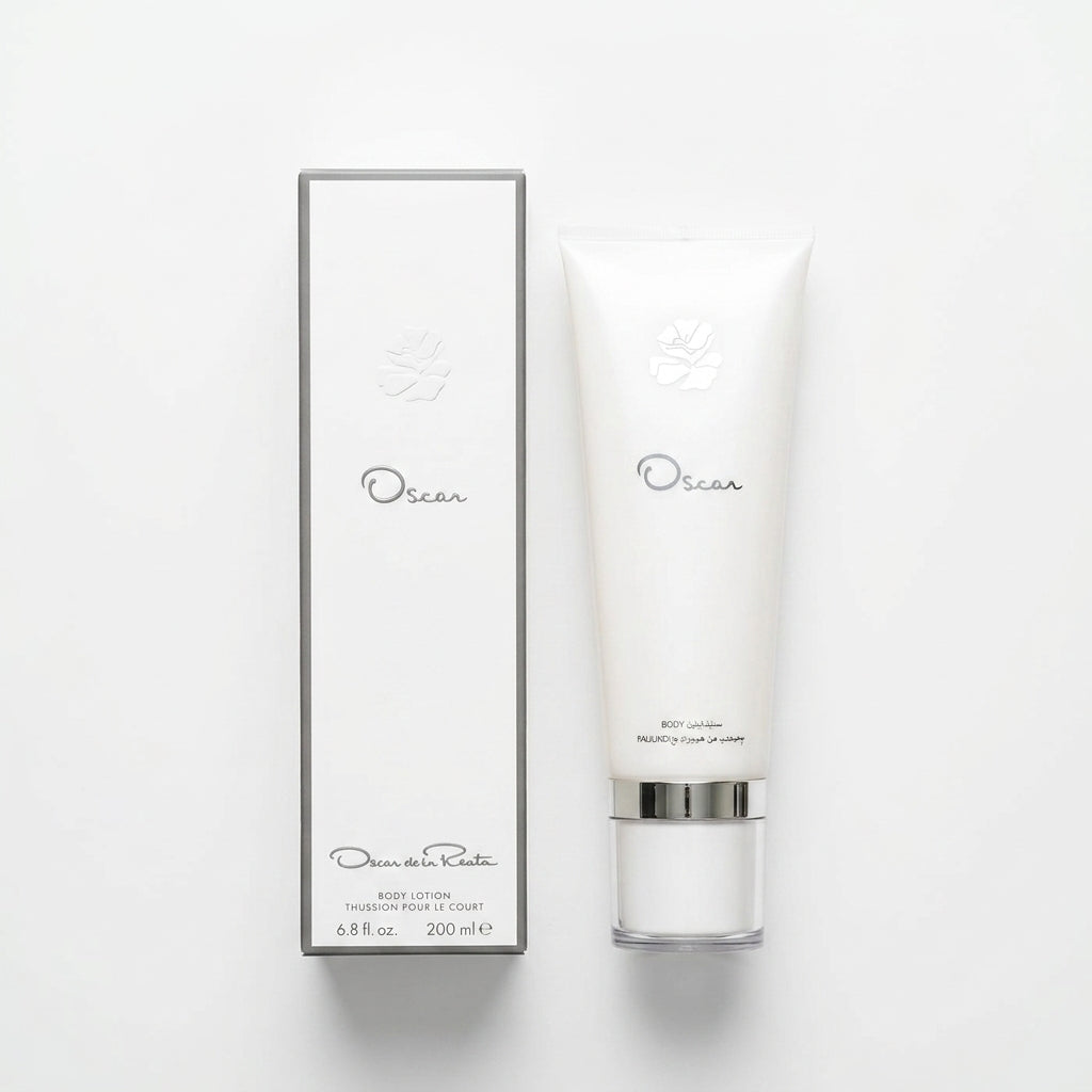 Body Lotion and Box — Flat Lay - Front | Generated by Modelize
