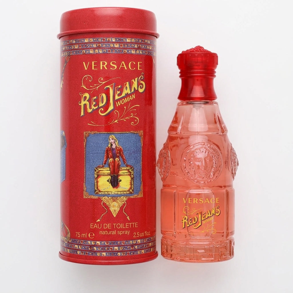 Perfume bottle and tin case — Flat Lay - Front | Generated by Modelize