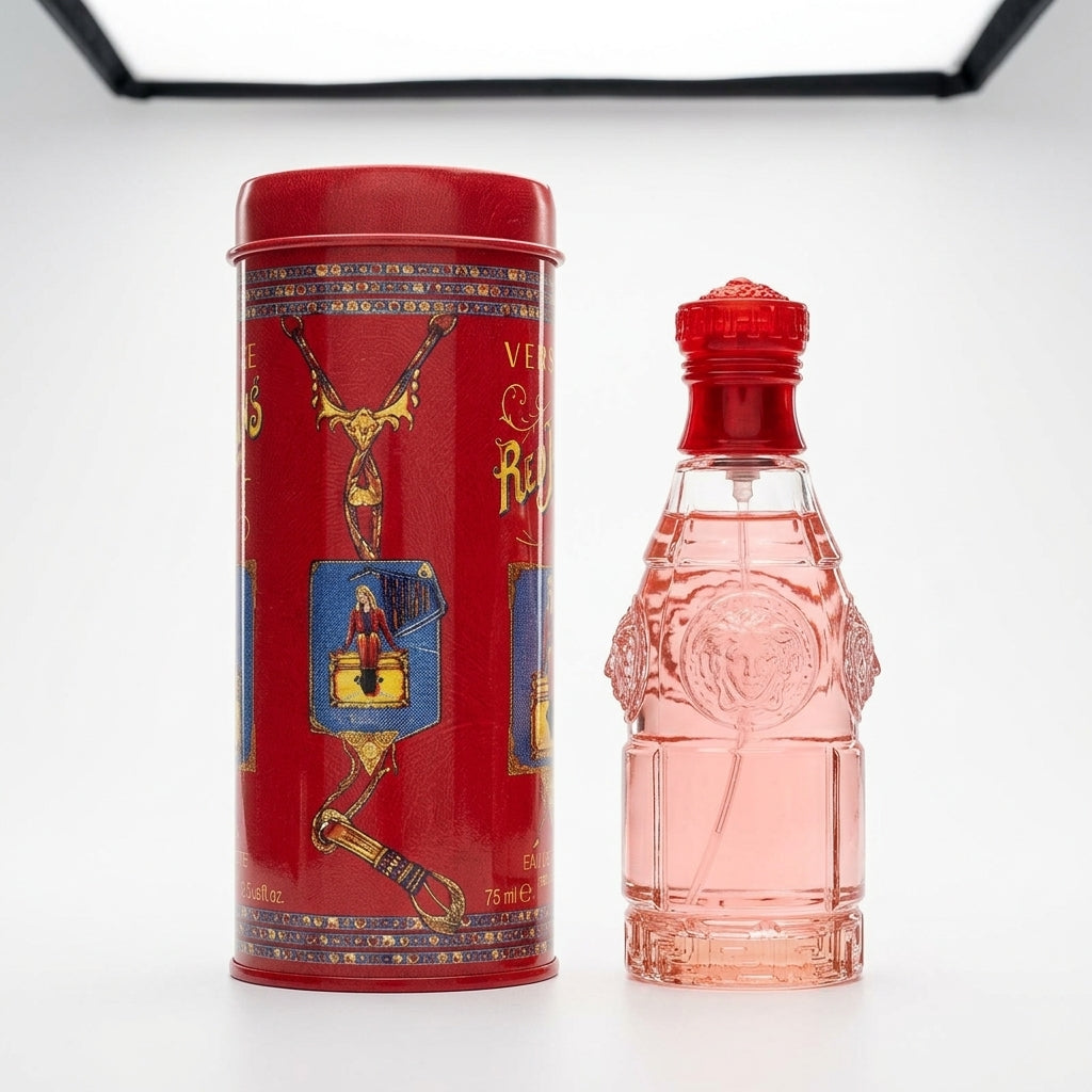 Perfume and Tin Canister Set — Studio - Side View | Generated by Modelize