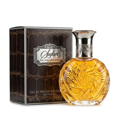 Fragrance bottle and box — Studio - Side View | Generated by Modelize