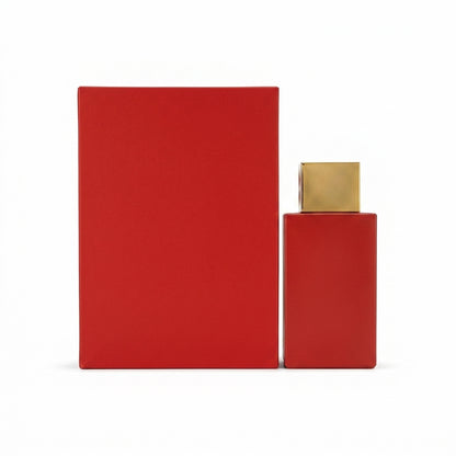 Fragrance bottle and display box — Studio - Back View | Generated by Modelize
