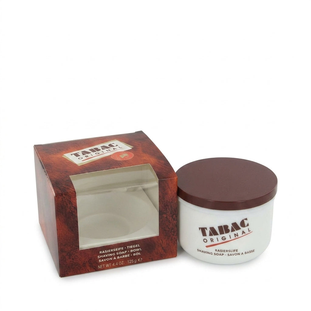 Shaving soap bowl and retail packaging — Studio - Clean | Generated by Modelize