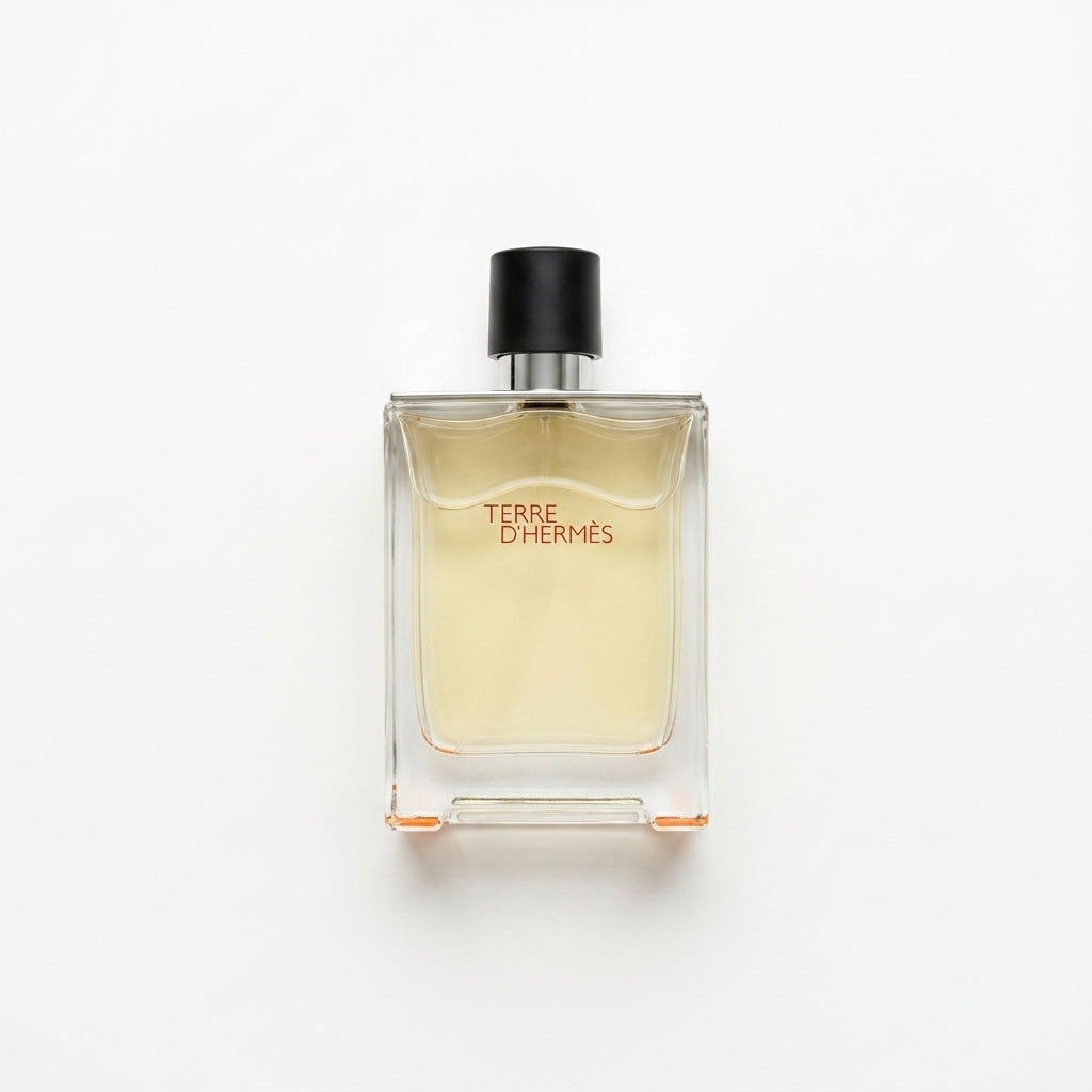 Eau de Toilette fragrance bottle — Flat Lay - Front | Generated by Modelize