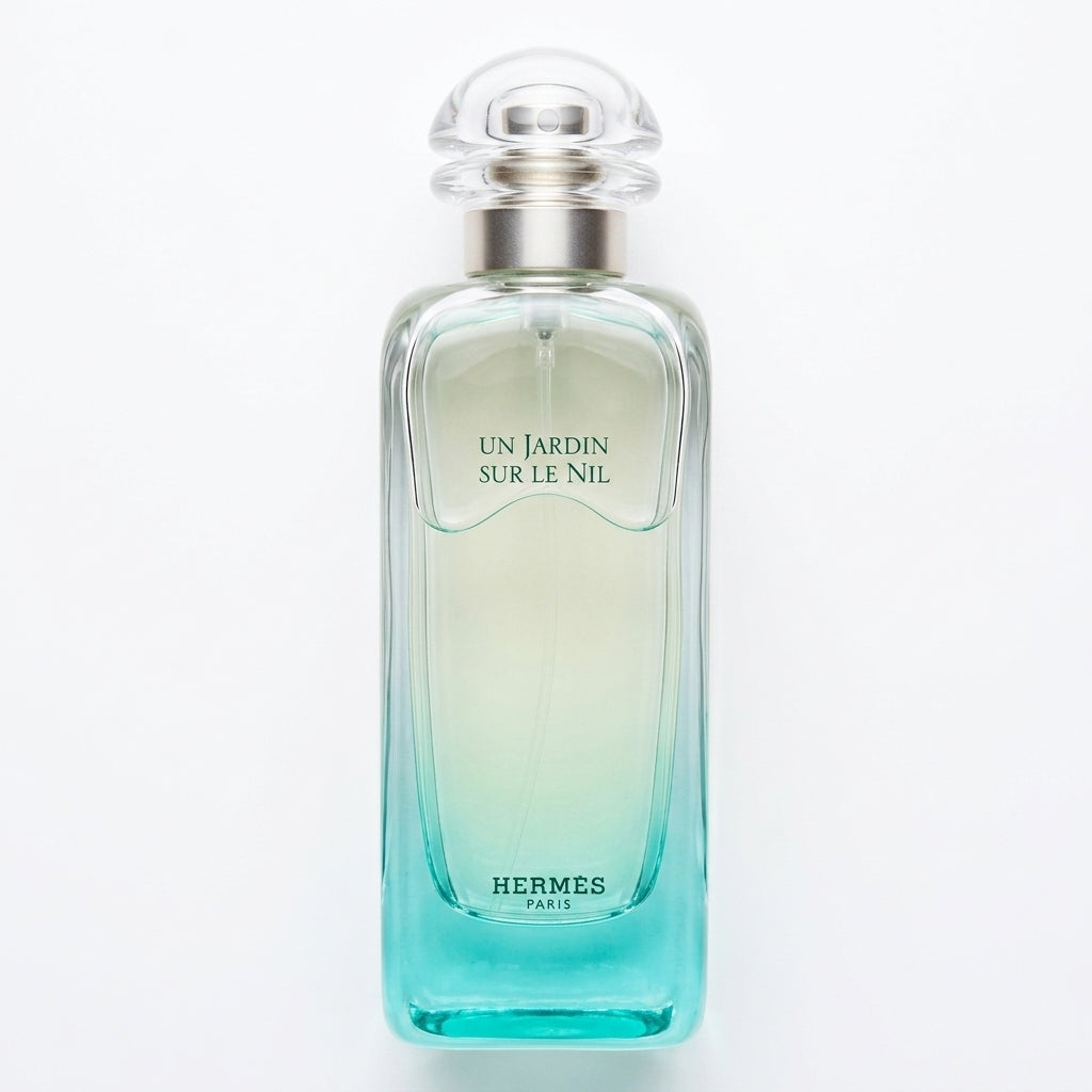 Perfume bottle — Flat Lay - Front | Generated by Modelize