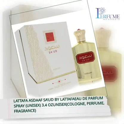 Lattafa Asdaaf Sa'ud by LattafaEau De Parfum Spray (Unisex) 3.4 ozUnisex(cologne, perfume, fragrance) by@Outfy