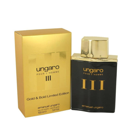 UNGARO III by Ungaro Eau De Toilette spray (Gold & Bold Limited Edition) 3.4 ozMale(cologne, perfume, fragrance)